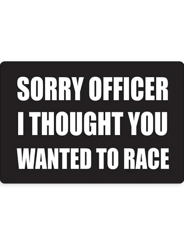Funny Police Officer Car Sticker