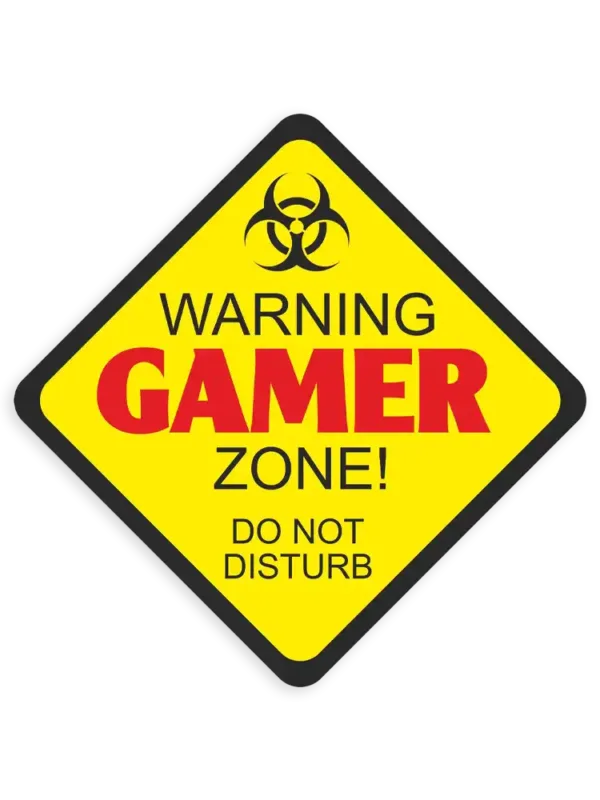 Gamer Warning Sticker