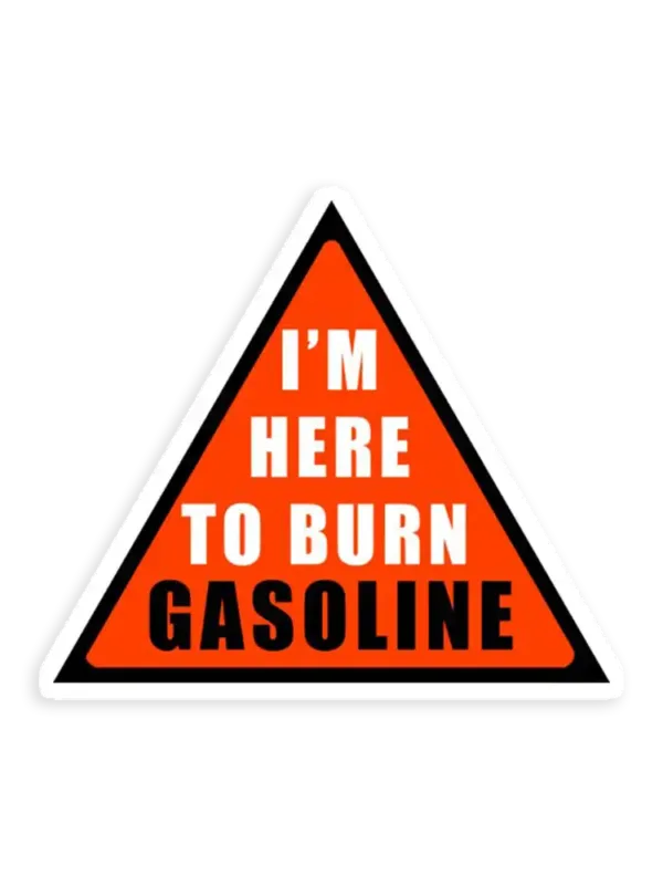 Gasoline Danger Car Sticker