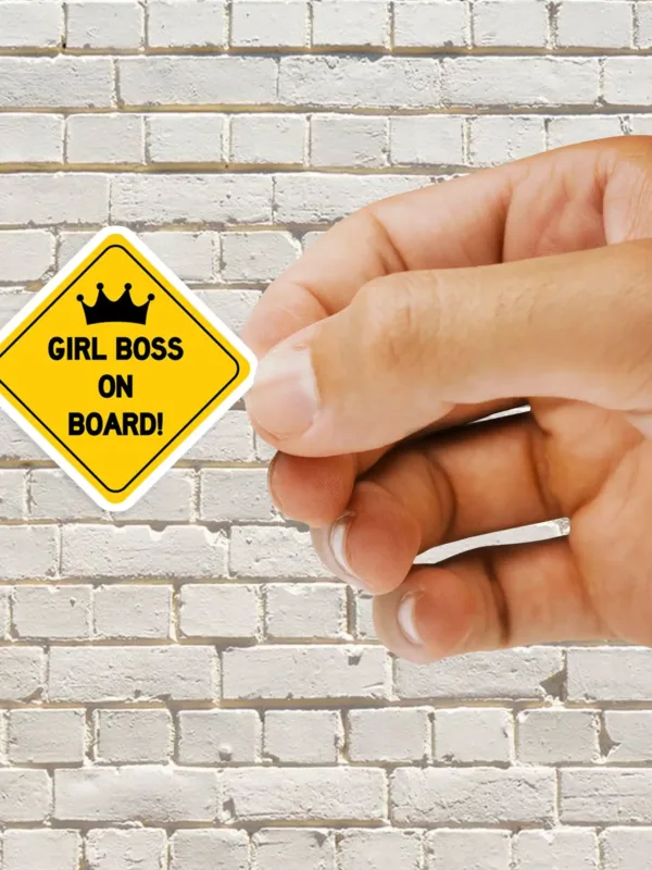 Girlboss on Board Sticker - Dheeth By Nature SINGLE1281B 1745102006834 218859007 - Dheeth By Nature