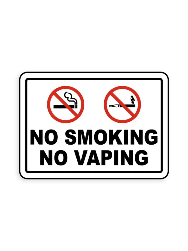 No Smoking No Vaping Sticker