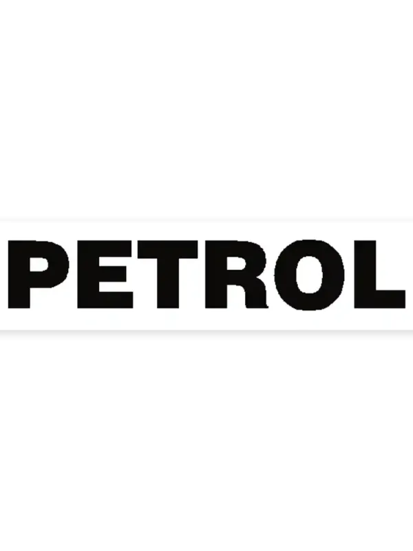 Petrol Fuel Sign Car Sticker White