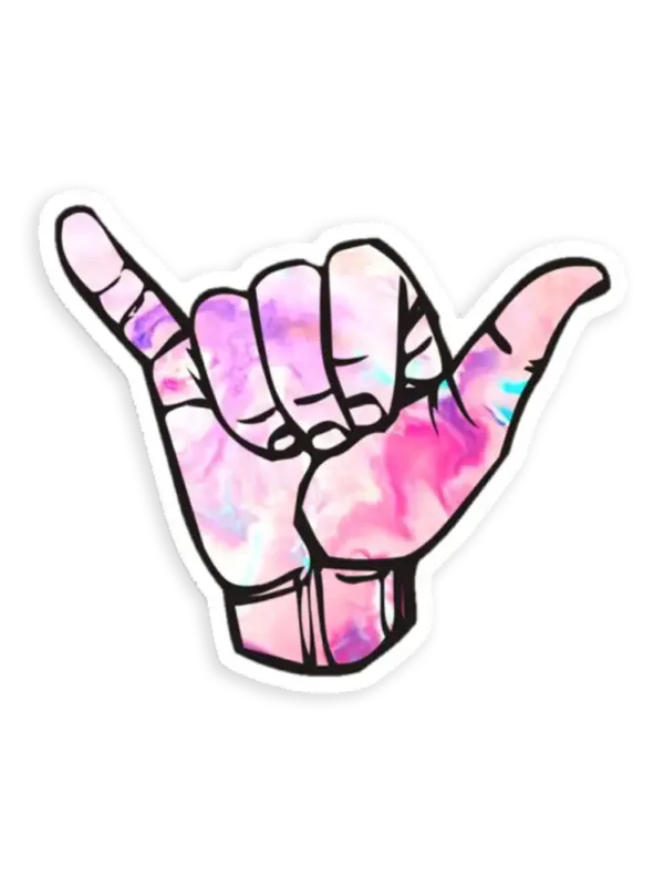 Pink Shaka Sticker