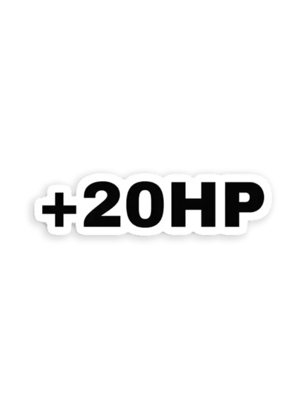 Plus 20 hp Sticker