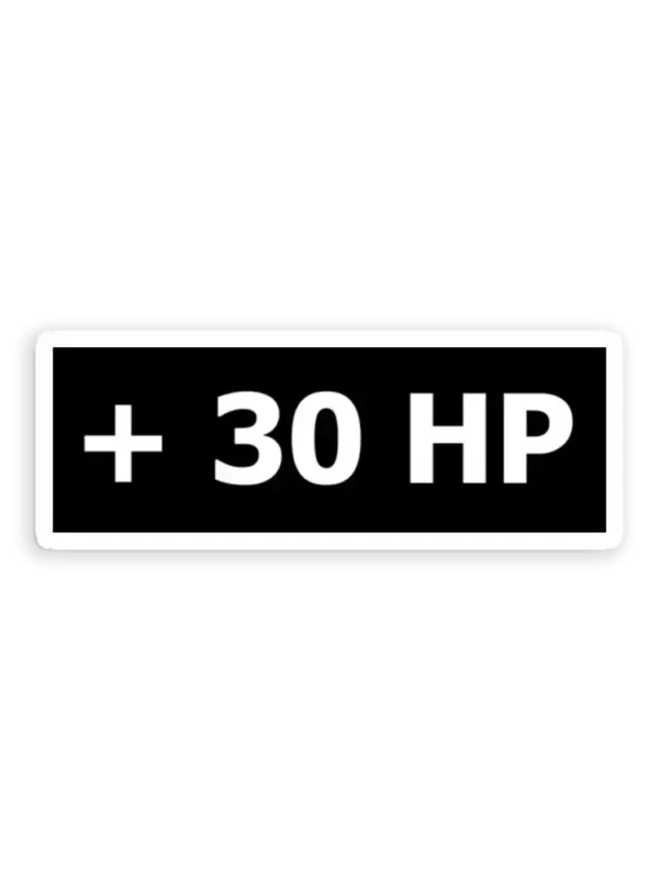 Plus 30 hp Car Sticker