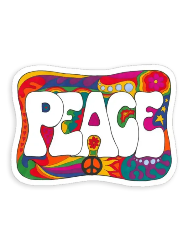 Psychedelic Peace Sticker