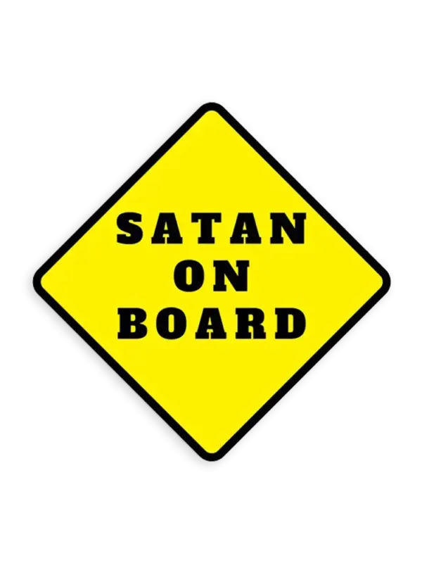 Satan On Board Sticker