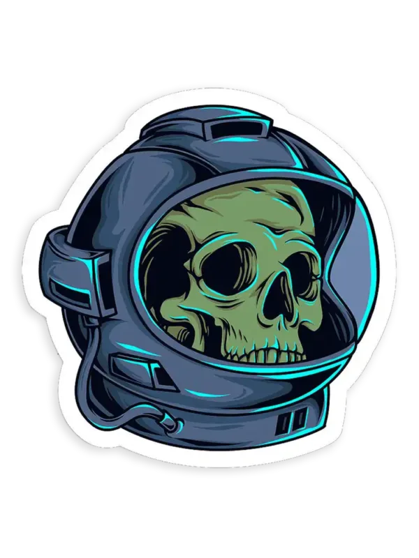 Skull in an astronaut helmet Sticker
