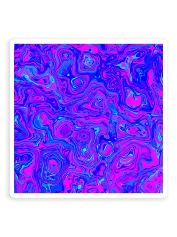 Sparkle Psychedelic Fluid Art Sticker