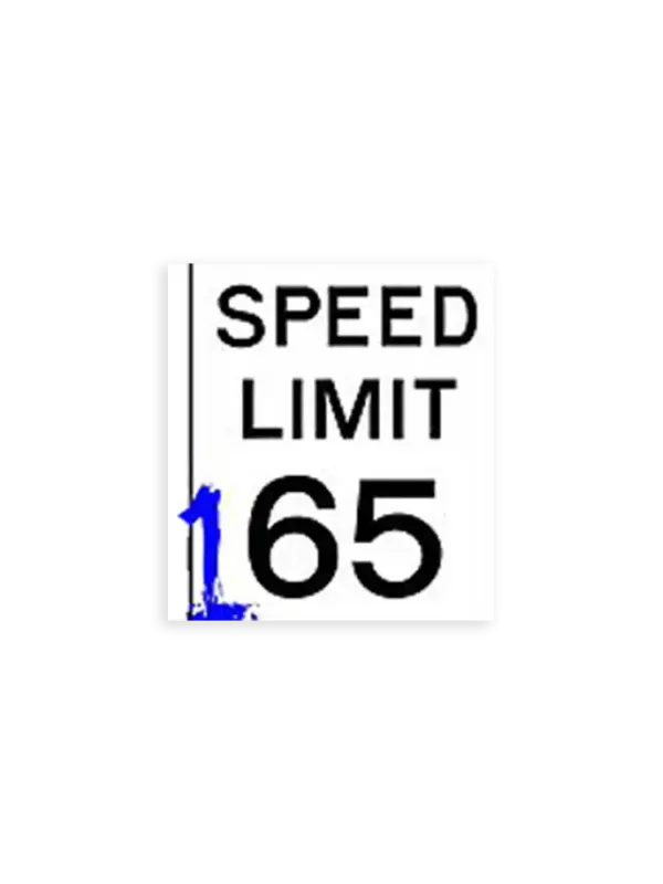 Street racing 165mph sign Car Sticker