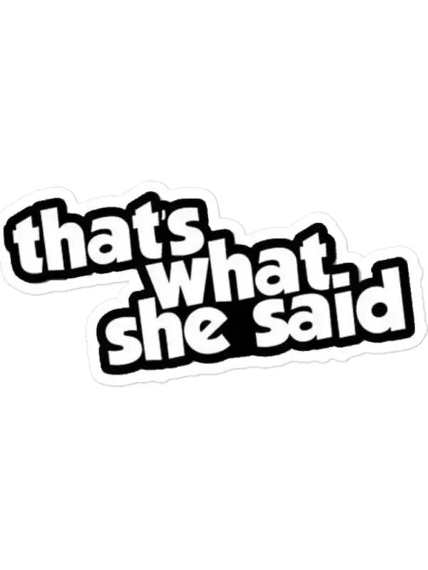 That�s What She Said Sticker
