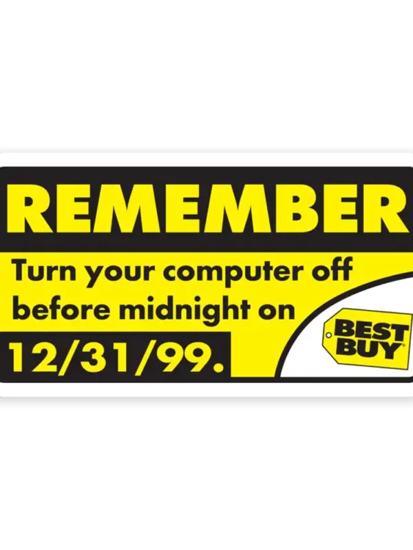 Y2K Best Buy Warning Sticker Sticker