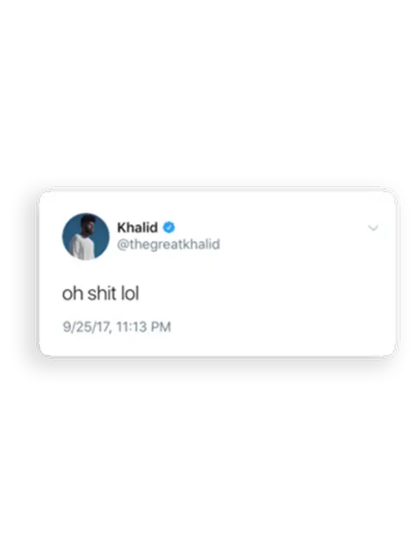 Khalid Tweet Sticker