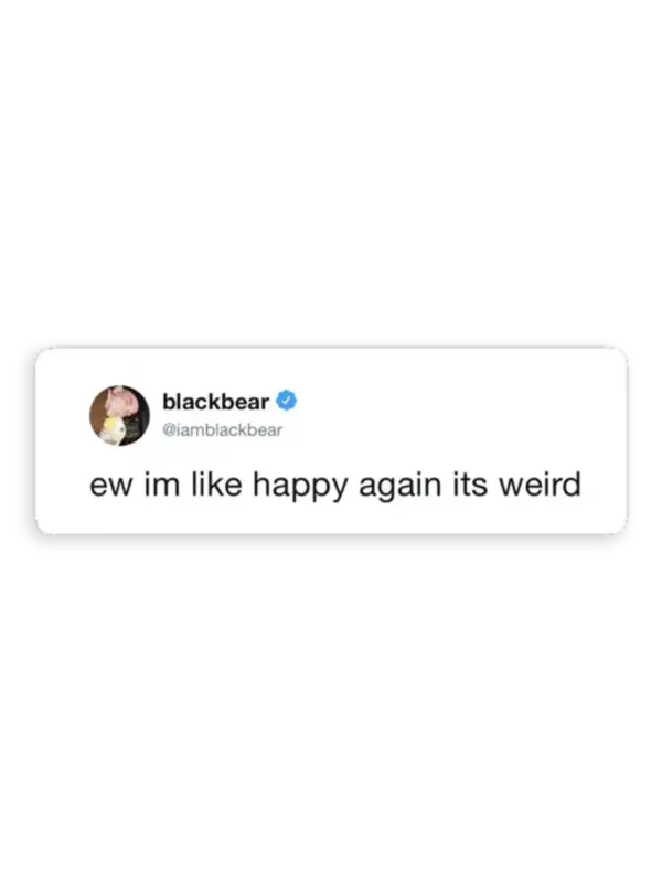 Happy again Tweet Sticker