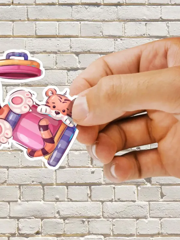 Tiger in Trash Can Sticker - Dheeth By Nature SINGLE18A 1745101990175 727958571 - Dheeth By Nature