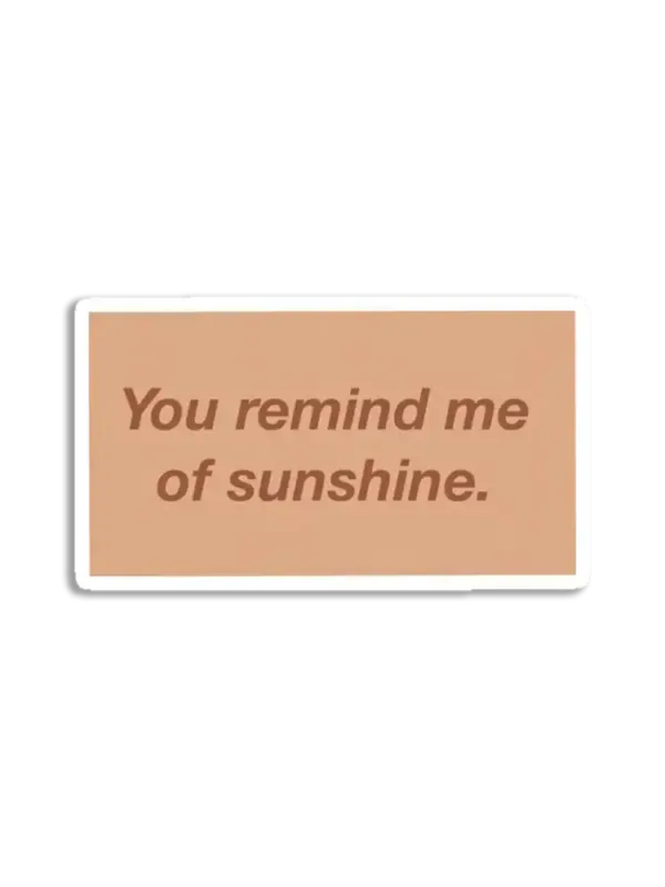 You remind me of sunshine Sticker