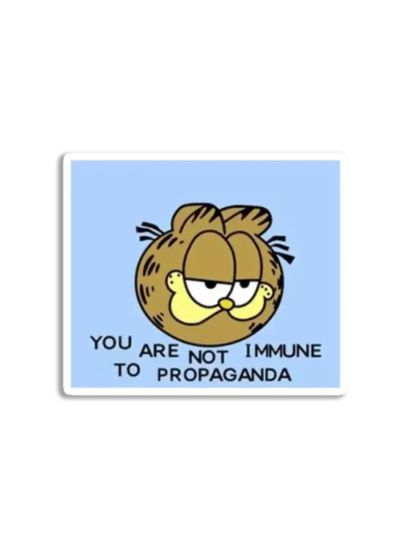 You are not immune to propoganda Glitch TV Sticker