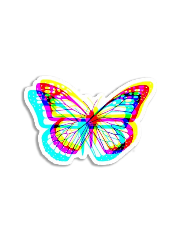 Glitch butterfly Sticker