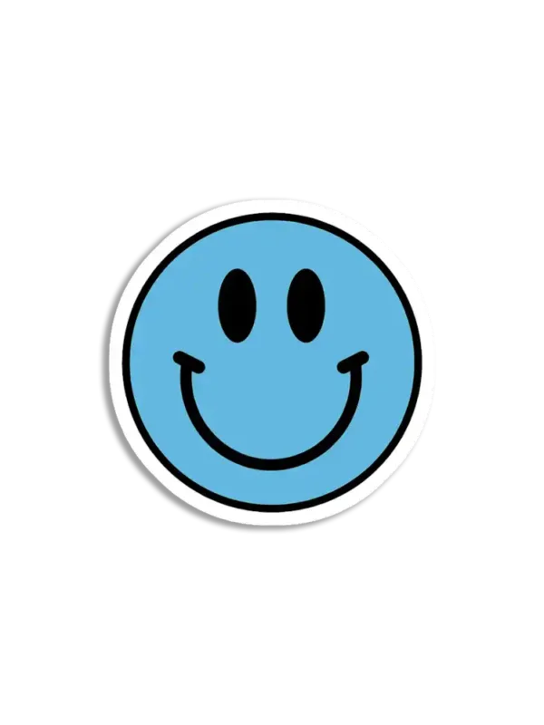 Blue smiley face Sticker