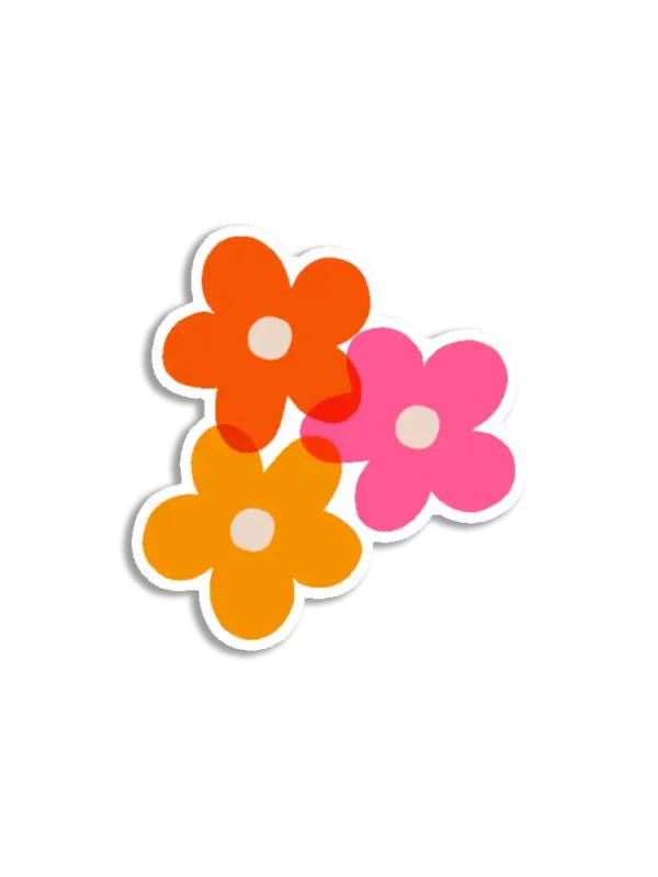 80's Flower Power Sticker