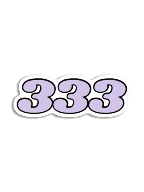 333 Angel Number Sticker