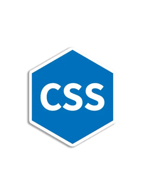 CSS White Hexagon Sticker