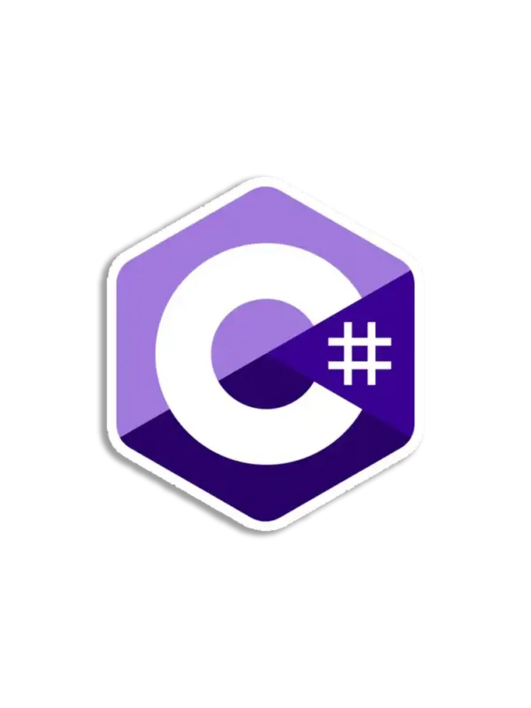 C# Sharp sharp purple Sticker