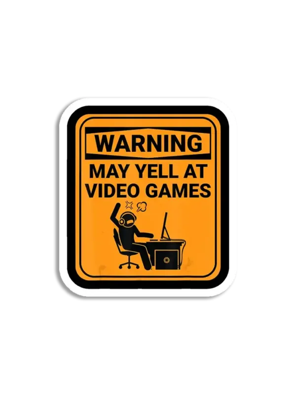 Gamer Warning Sticker