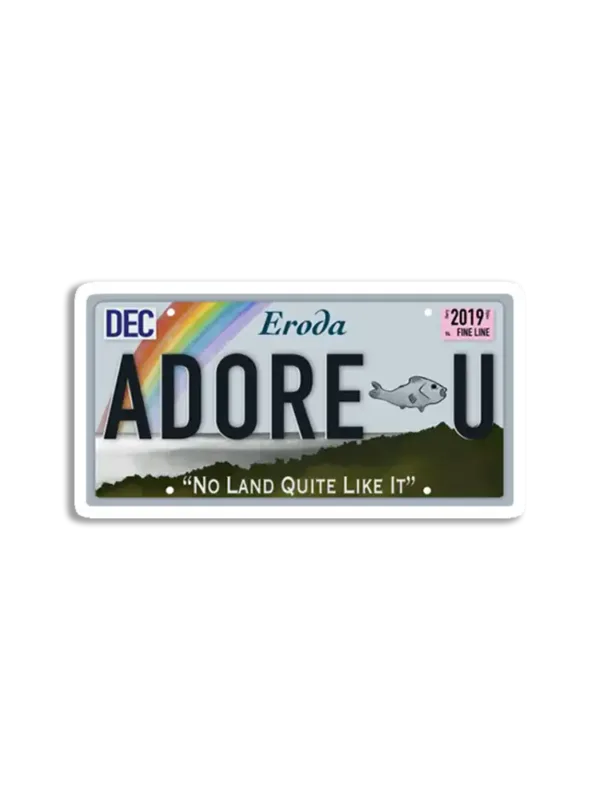 Eroda License Plate Sticker