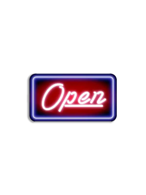 Neon Open Sticker
