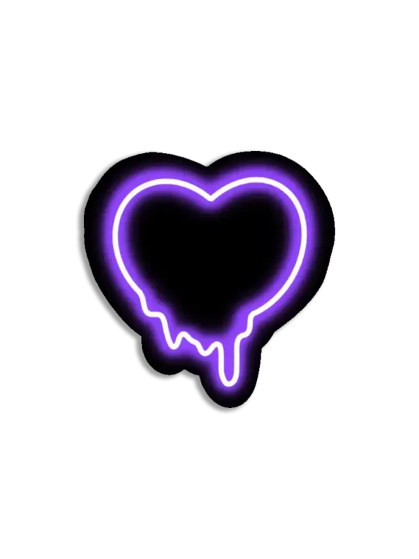 Neon Dripping Heart Sticker
