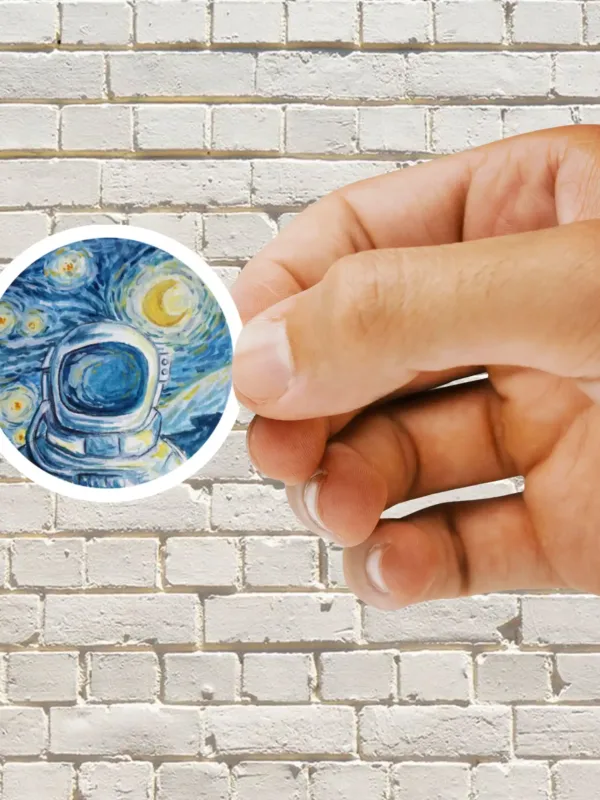 Van Gogh space astronaut painting Sticker - Dheeth By Nature SINGLE2113A 1745102012376 47646354 - Dheeth By Nature