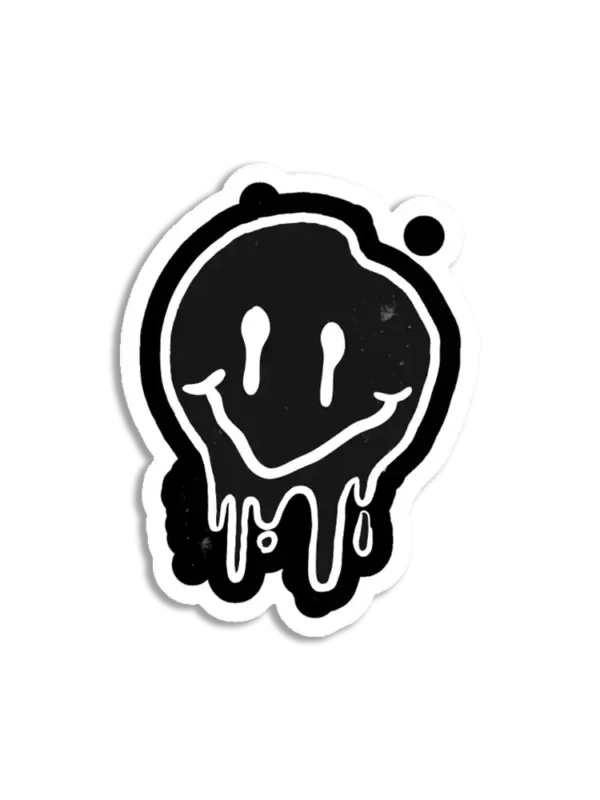 Melting Smiley Face Sticker