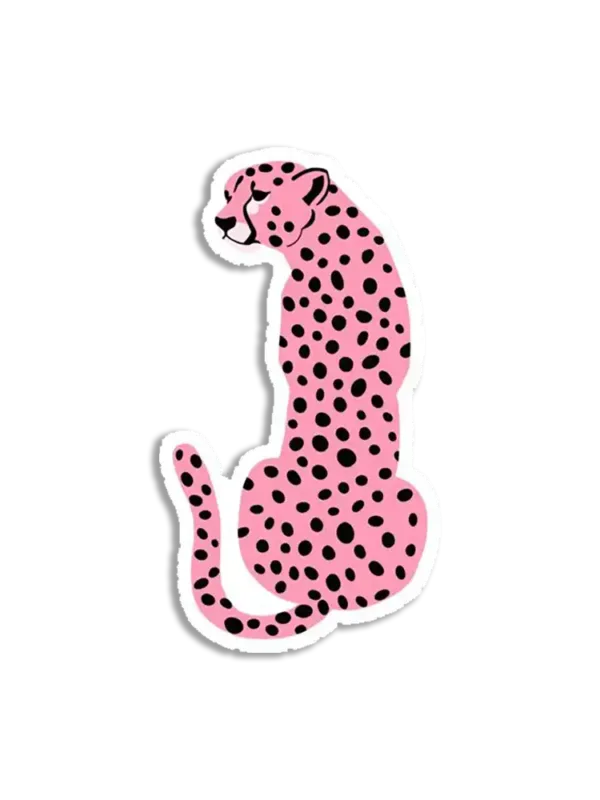 Pink Cheetah Leopard Sticker