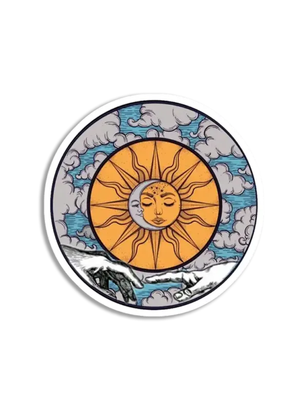 Sun and moon Sticker