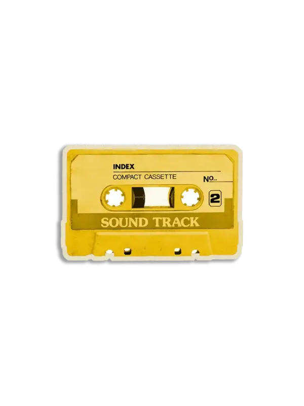 Yellow Cassette Sticker