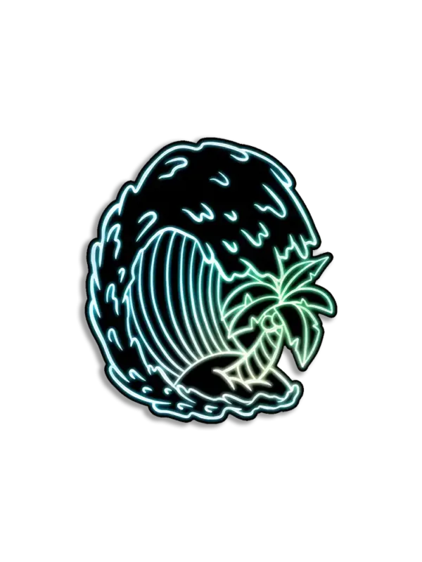 Neon Waterfall Sticker