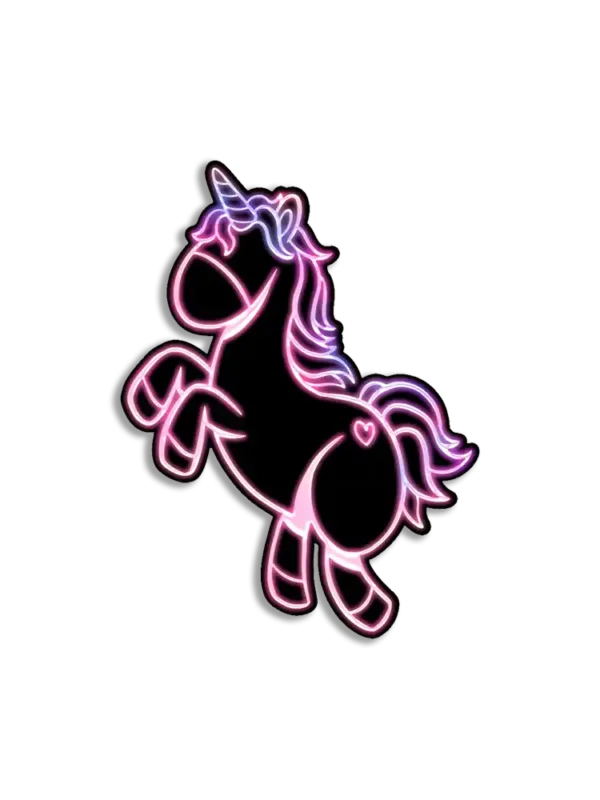 Neon Unicorn Sticker