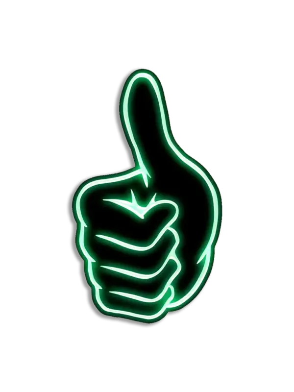 Neon Thumbs Up Sticker