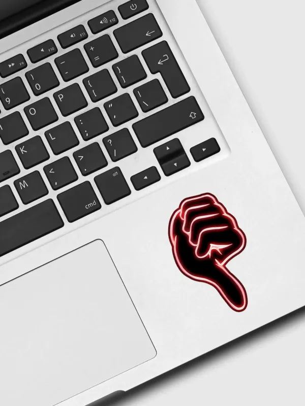 Neon Thumbs Down Sticker - Dheeth By Nature SINGLE2528B 1745102011190 671278881 - Dheeth By Nature