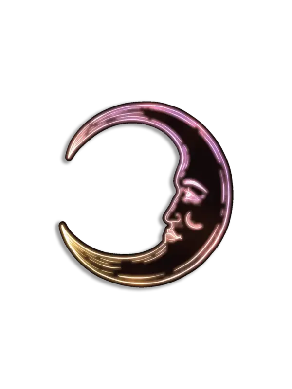 Neon Moon Sticker