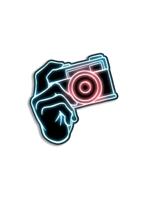 Neon Camera Shutter Sticker