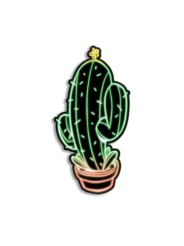 Neon Cactus Sticker