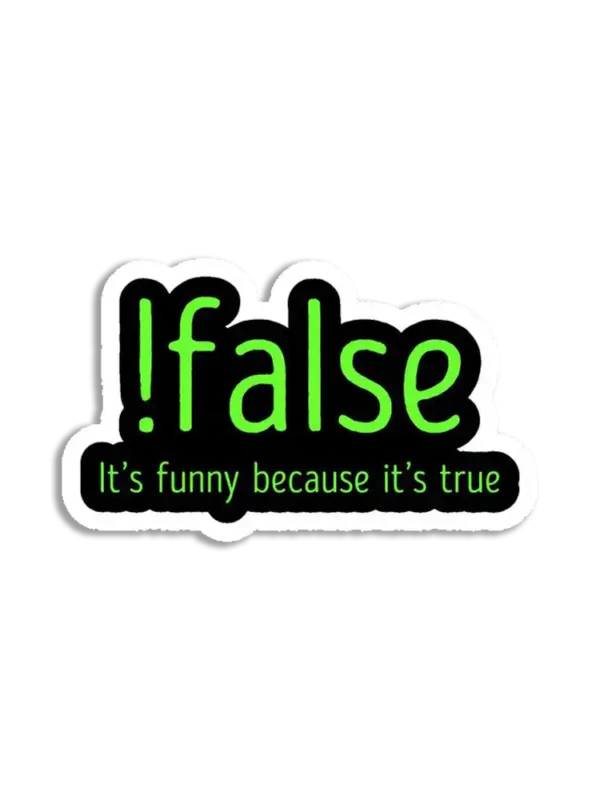 Funny false code sticker