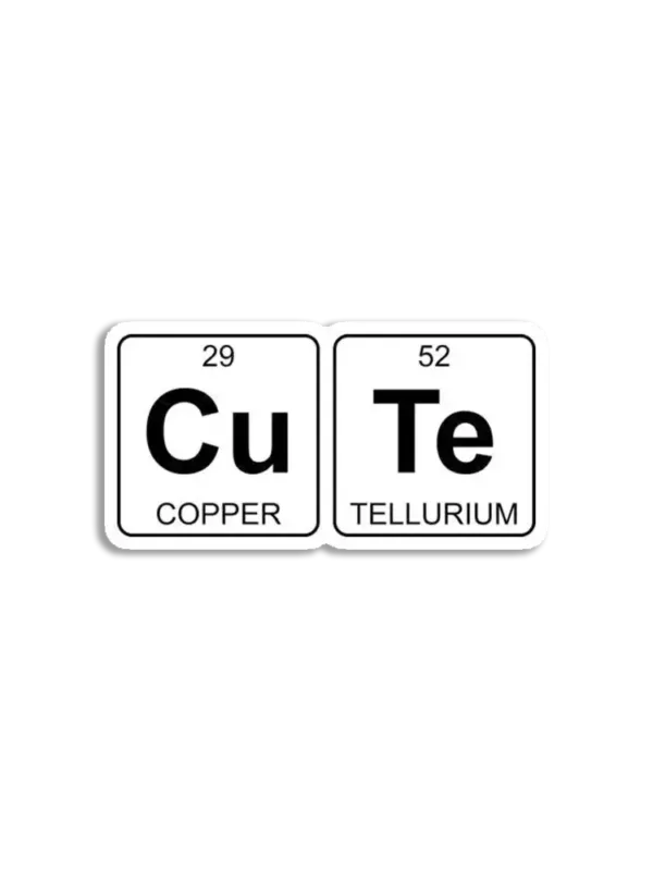 Cute Periodic Table Sticker