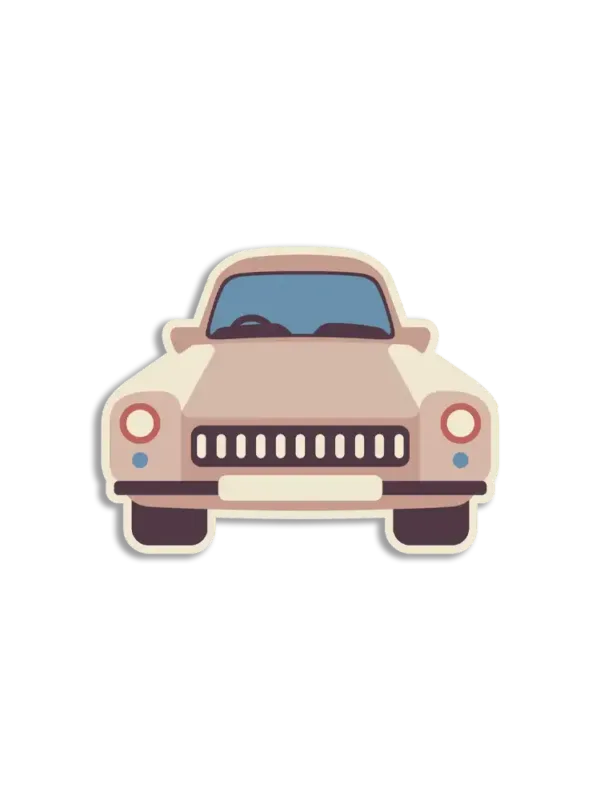 Vintage Car Sticker