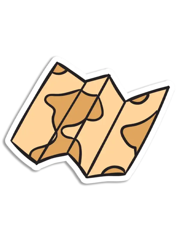 Folded Map Sticker
