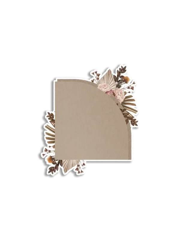 Vintage Aesthetic Floral Paper Note Journal Sticker