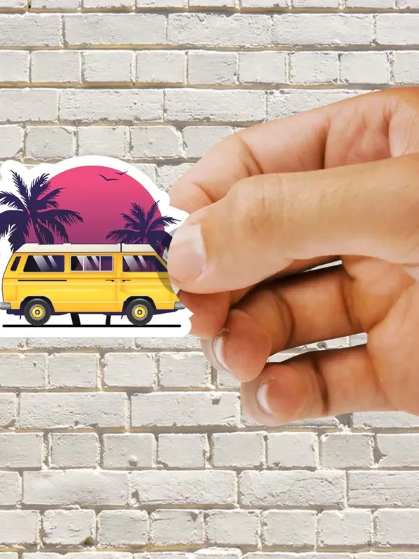 Colourful Bus Sticker Vaporwave Sticker - Dheeth By Nature SINGLE40A 1745101989868 706599273 - Dheeth By Nature
