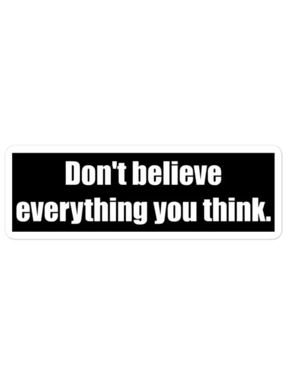 Don�t Believe Everything You Think Sticker